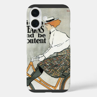 Coques iPhone 16 Art Nouveau Vintage, Roulez sur des vélos Sterns B