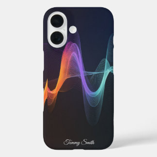 Coque Pour iPhone 16 Art numérique Abstrait des vagues dynamiques