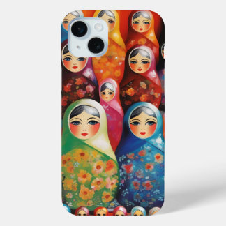 Coque Case-Mate iPhone Art numérique, empilage de poupées