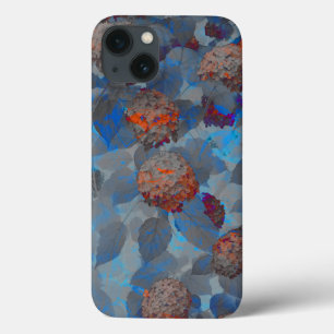 Case-Mate iPhone Case Art numérique motif de fleurs de couleur orange bl