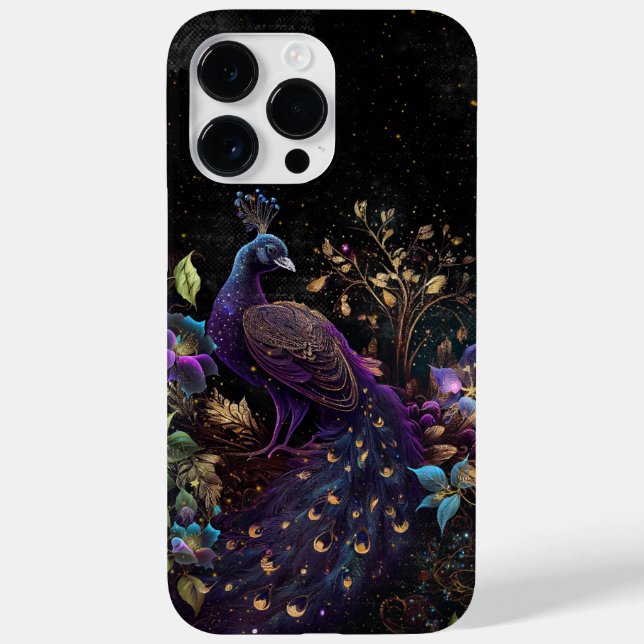 Coques Case-Mate iPhone Art numérique Peacock foncé 9 (Verso)