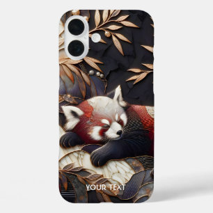 Coque Pour iPhone 16 Plus Art Panda Rouge Imaginaire mignon
