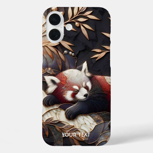 Coques Case-Mate iPhone Art Panda Rouge Imaginaire mignon (Verso)
