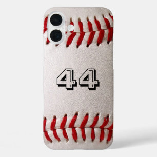 Coque Pour iPhone 16 Plus Art personnalisé de numéro de baseball – Photo de