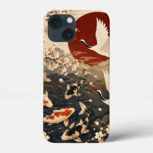 Case-Mate iPhone Case Art personnalisé élégant de carpes koï et grues ja