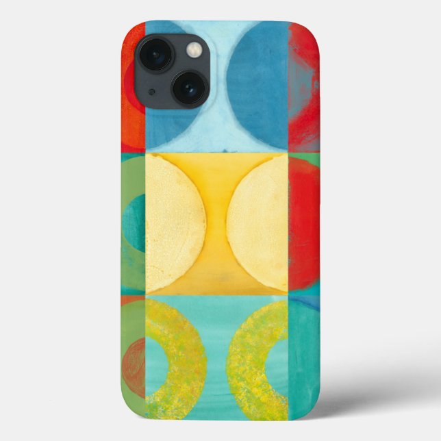 Coques Case-Mate iPhone Art Pop brillant avec cercles et Carré (Verso)
