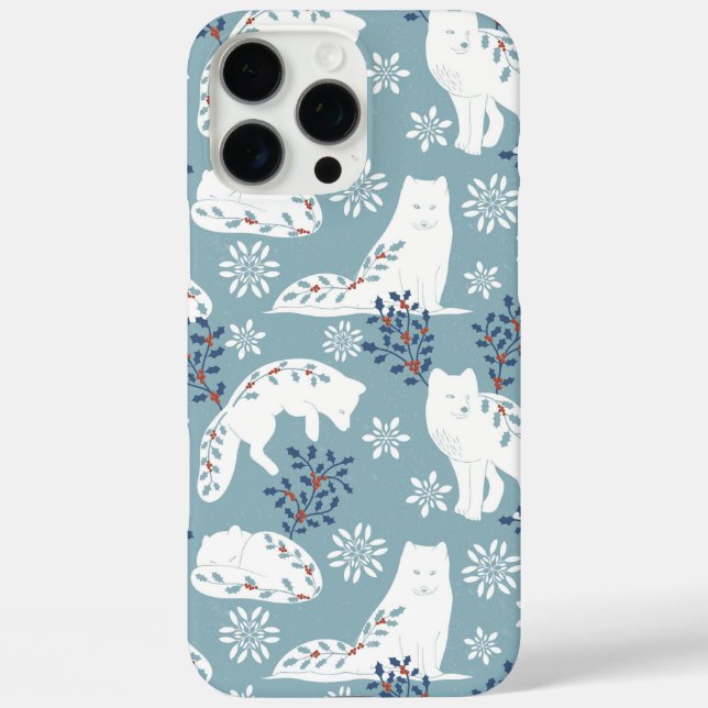 Coques Case-Mate iPhone Art populaire Renard arctique dans la neige avec H (Verso)