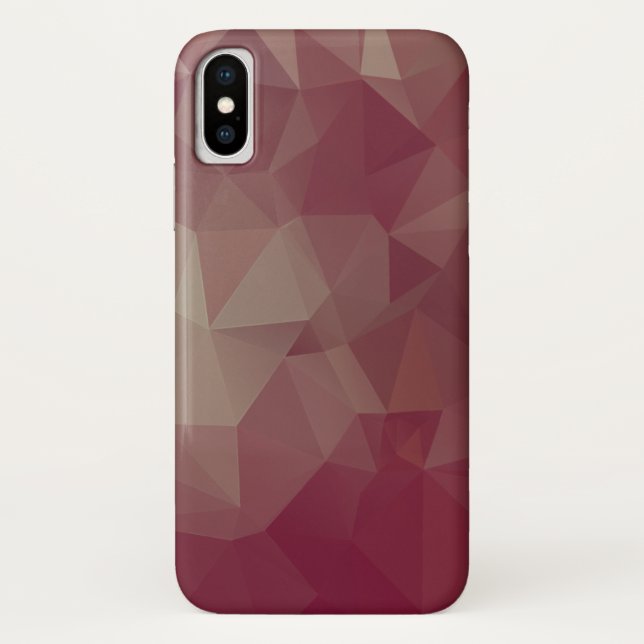 Coques Case-Mate iPhone Art pyramidal Abstrait rouge et rose (Dos)