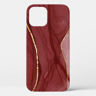 Case-Mate iPhone Case Art Resin, marsala rouge foncé abstrait arrière - 