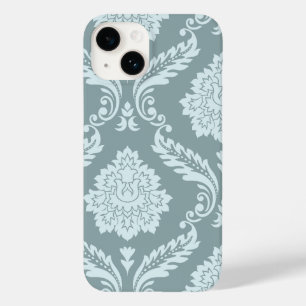 Coque Case-Mate iPhone Art Rococo Damassé I Bleu Canard+Turquoise