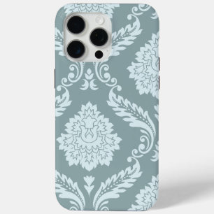 Coque Case-Mate iPhone Art Rococo Damassé I Bleu Canard+Turquoise