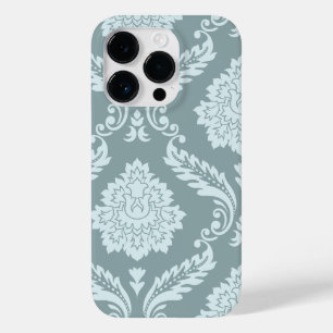 Coque Case-Mate iPhone Art Rococo Damassé I Bleu de Canard+Turquoise