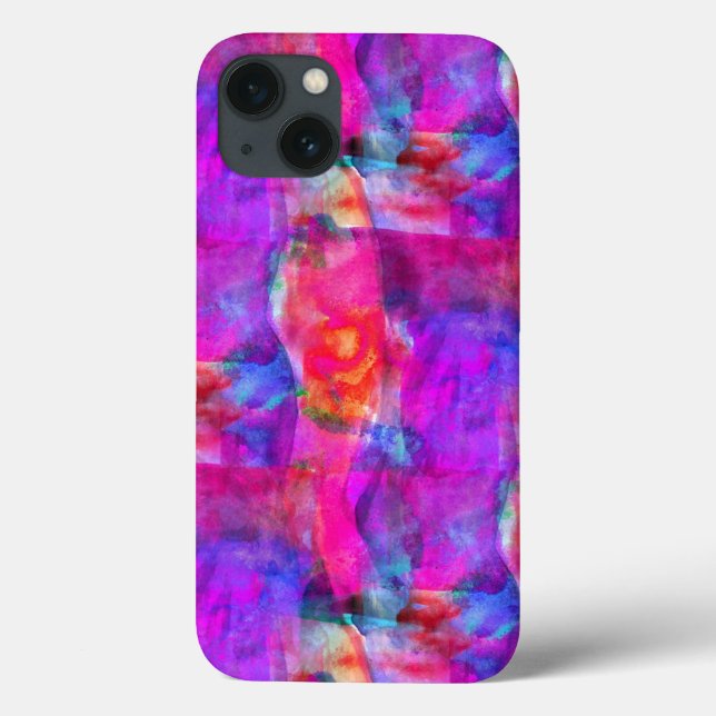 Coques Case-Mate iPhone Art rose, bleu, rouge texture arrière - plan (Verso)