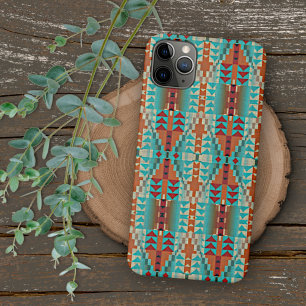 Case-Mate iPhone Case Art Tribal Aqua Turquoise Terracotte Orange Brûlé