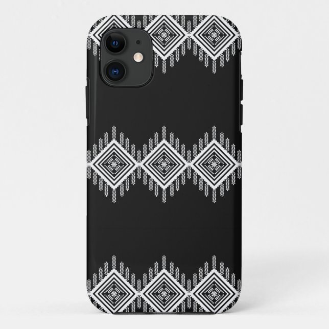 Coques Case-Mate iPhone Art tribal noir et blanc (Dos)