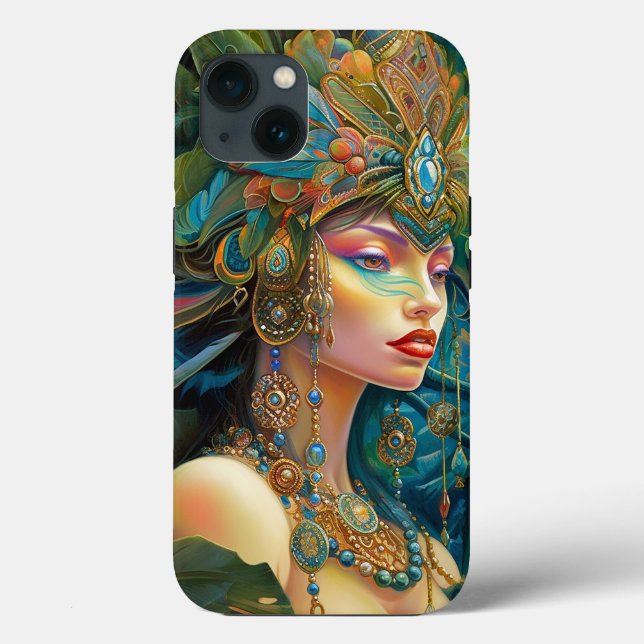 Coques Case-Mate iPhone Art Tropical Lady Imaginaire (Verso)