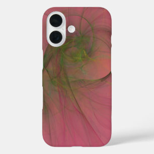 Coque Pour iPhone 16 Art vert et rose abstrait Manta