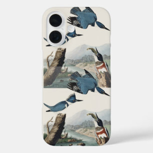 Coque Pour iPhone 16 Art vintage d'oiseau martin-pêcheur à ceinture d'A