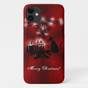 Case-Mate iPhone Case Artdeco de Noël avec chat noir
