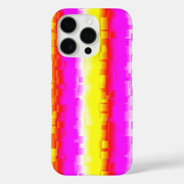 Coques Case-Mate iPhone Artdeco rose Jaune Artdeco Arc-en-ciel rayures (Verso)