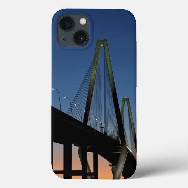 Coques Case-Mate iPhone Arthur Ravenel Jr. Bridge at Dusk (Verso)