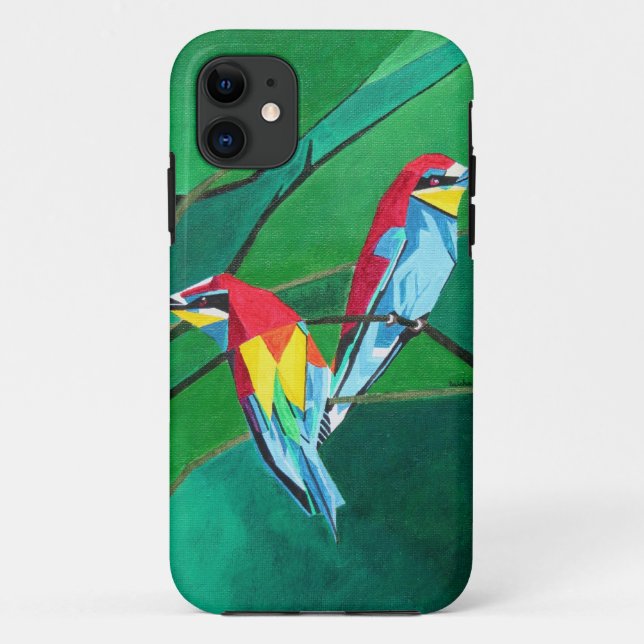 Coques Case-Mate iPhone Artisans européen d'abeilles aux couleurs vives Ar (Dos)