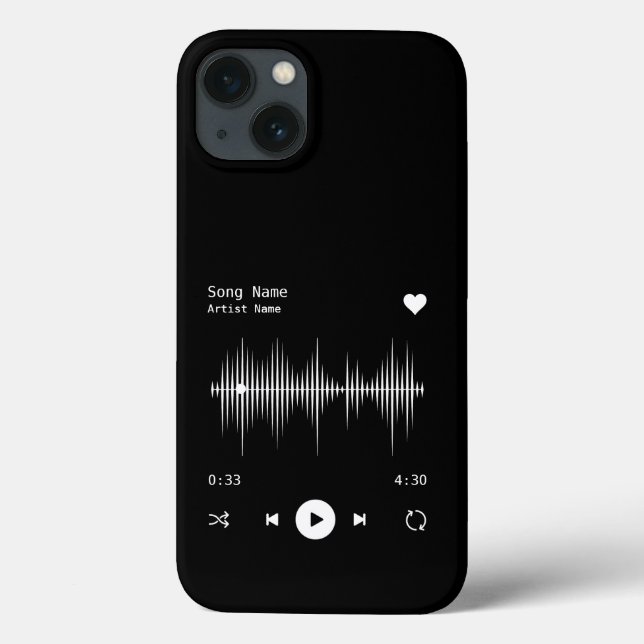 Coques Case-Mate iPhone Artiste et chanteur de musique Noir personnalisé (Verso)