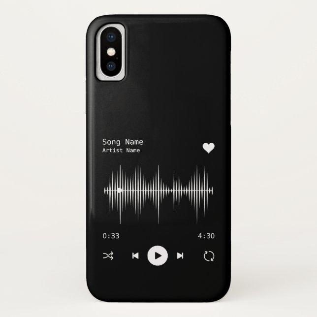 Coques Case-Mate iPhone Artiste et chanteur de musique Noir personnalisé (Dos)