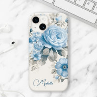Artiste Personnalisé Lumière Pastel Roses Bleus
