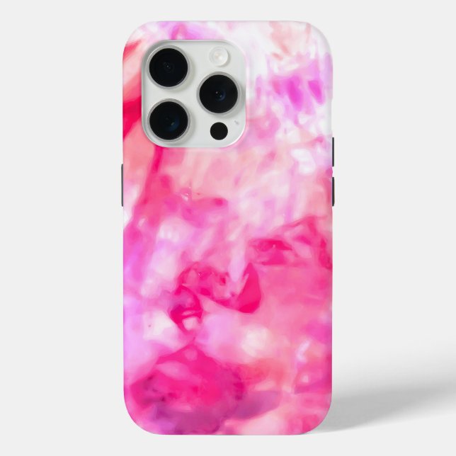 Coques Case-Mate iPhone Artsy Abstrait Été Neon rose pourpre teint Tie Dye (Verso)
