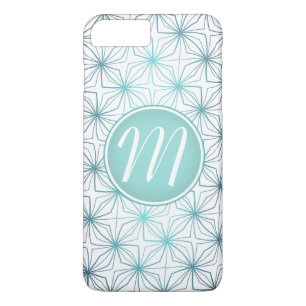 Coques Pour iPhone Artsy Turquoise Monogramme Motif Vintage