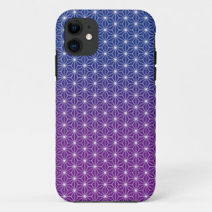 Case-Mate iPhone Case Asanoha japonais traditionnel Imprimé bleu & viole