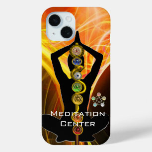 Coque Case-Mate iPhone ASCLEPIUS ROD,7 CHAKRAS YOGA LOTUS POSE Jaune