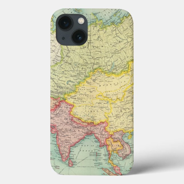 Coques Case-Mate iPhone Asia political atlas map (Verso)