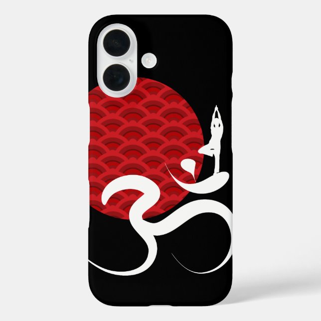 Coques Case-Mate iPhone Asiatique Red Sun Yoga & Moderne Zen Calligraphie  (Verso)