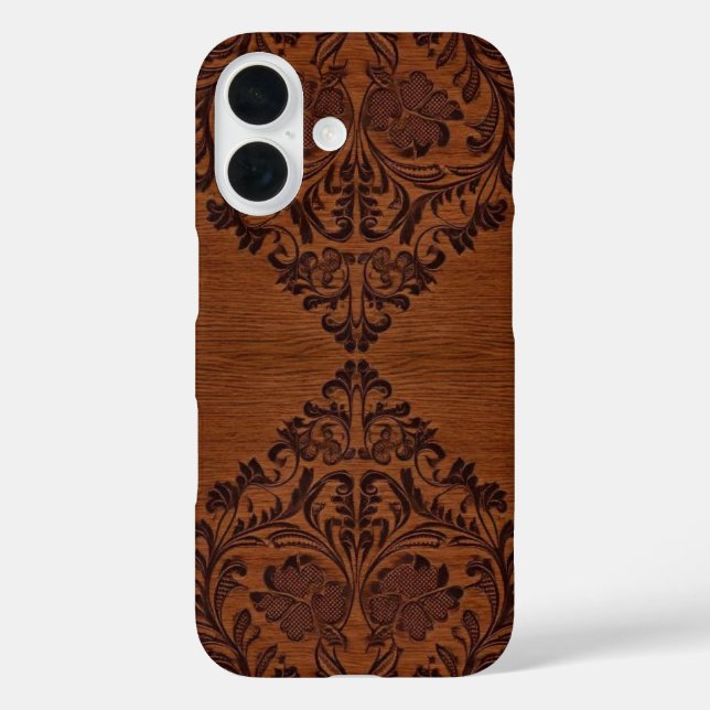 Coques Case-Mate iPhone Aspect Bois Brun Décoratif  (Verso)