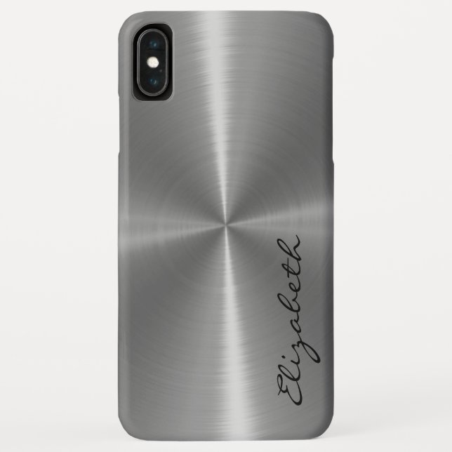 Coques Case-Mate iPhone Aspect métallique en acier inoxydable (Dos)