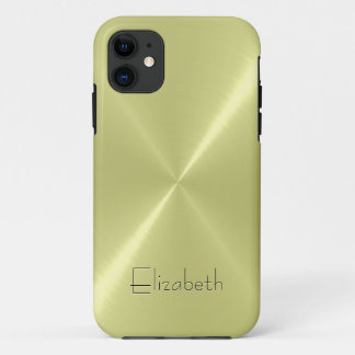 Coques Pour iPhone Aspect métallique en acier inoxydable Cool