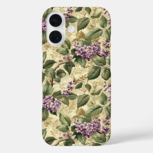 Coque Pour iPhone 16 Assiettes en papier de fête florales lilas violet