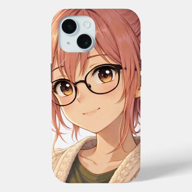 Coques Case-Mate iPhone Aster™ Cute Aesthetic Girl iPhone 15 Case Cozy Vib (Verso)