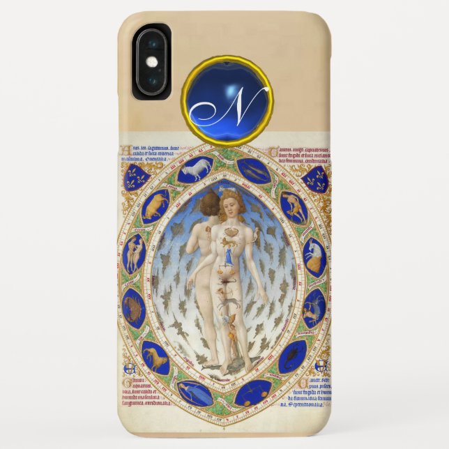 COQUES Case-Mate iPhone ASTROLOGIE ANCIENNE, SIGNES DU ZODIAQUE MONOGRAMME (Dos)