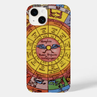 Coque Case-Mate iPhone Astrologie vintage, Roue de Zodiac céleste antique