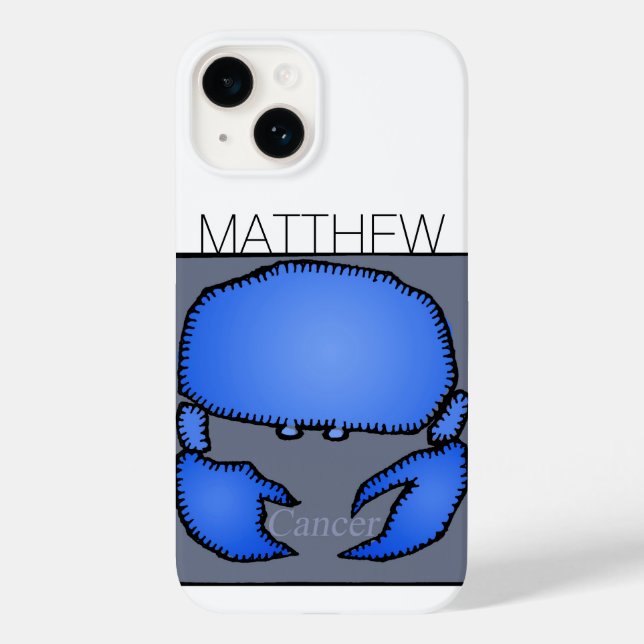 Coques Case-Mate iPhone Astrologie Zodiac Cancer Signal Anniversaire Nom i (Verso)