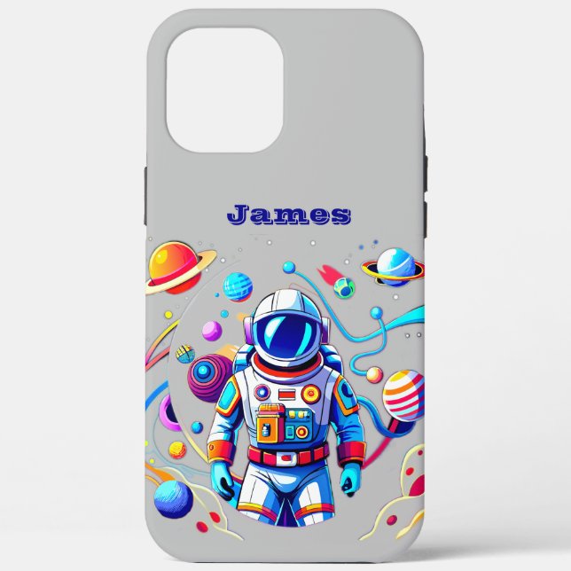Coques Case-Mate iPhone Astronaut coloré et Univers en couleurs vives (Verso)