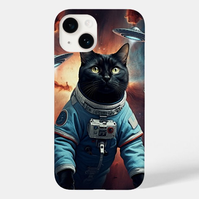 Coques Case-Mate iPhone Astronaut de chat galactique (Verso)