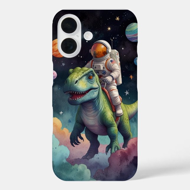 Coques Case-Mate iPhone Astronaut on Dino in Space (Verso)