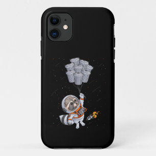 Case-Mate iPhone Case Astronaute animal drôle Raton laveur Lune poubelle