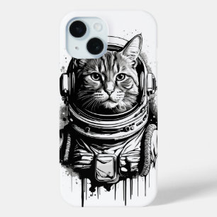 Coque Case-Mate iPhone Astronaute Chat Encre Art