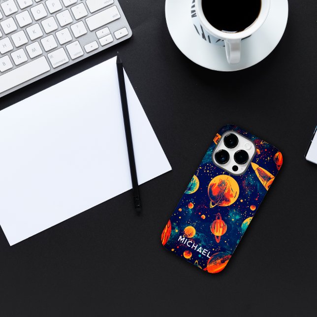 Coques Case-Mate iPhone Astronaute de l'espace nom personnalisé (Créateur téléchargé)