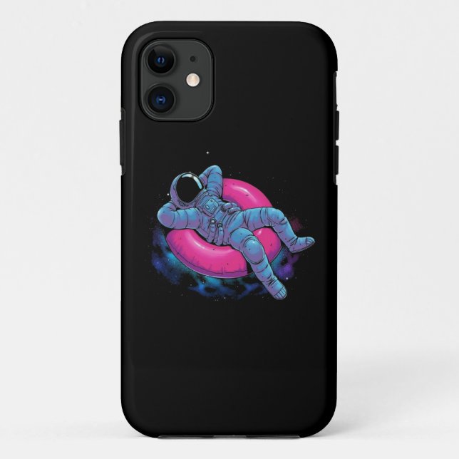 Coques Case-Mate iPhone Astronaute drôle chevauchant un donut (Dos)